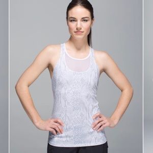 Lululemon snakeskin print mesh tank top
